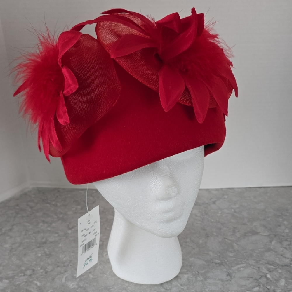 Jezebel Vibrant Red Floral Women's Hat